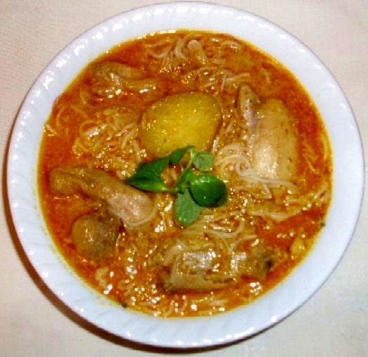 Chicken Curry Noodle (Num Banh Chok Kari Moan)  Khmer 